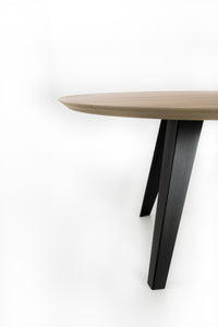 Tavolo Fisso Ø130x76 cm in Rovere Impiallacciato Henry Naturale