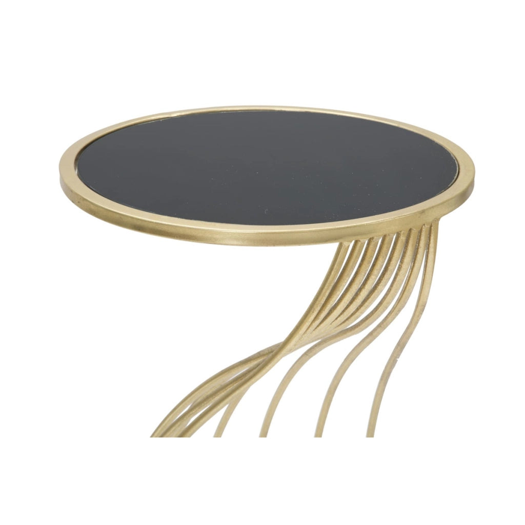 Tavolino VKH548, Oro, Metallo, 35x35x60 cm