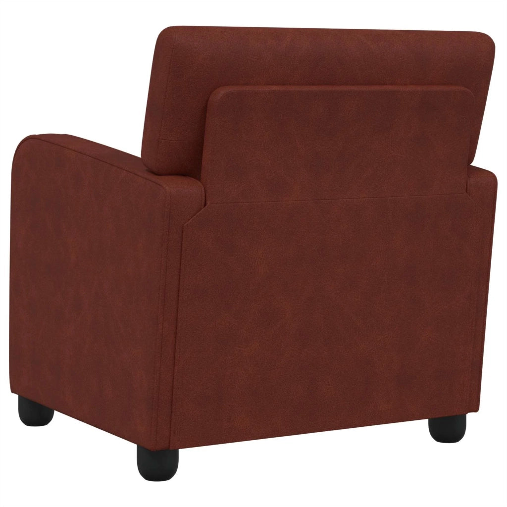 Poltrona Marrone antico lucido Similpelle 42043440