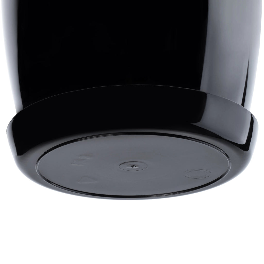Vaso da fiori KADAX con sottovaso e coperchio in plastica, 14 cm, nero. Vaso da fiori Kadax