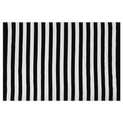 Tappeto tappetino Nero Bianco Tessuto 140 x 200 cm Per Interni Esterni Motivo A Righe Moderno