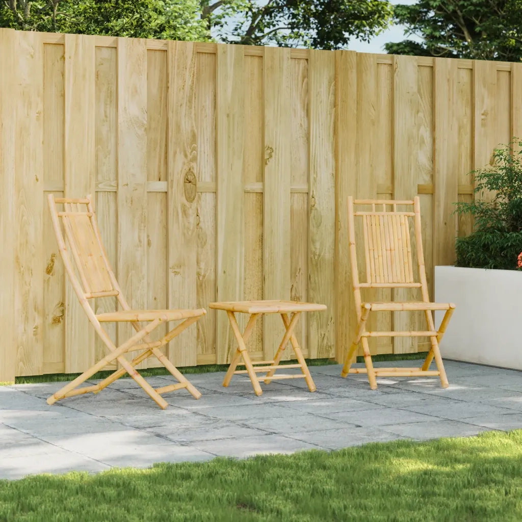 Sedie da Giardino Pieghevoli 2 pz | Sedie da Esterno 46x66x99 cm in Bamb¨´