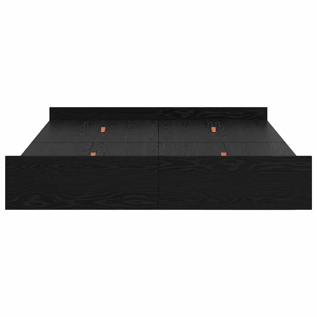 Struttura letto con contenitore Rovere Nero 160 x 200 cm 3335278
