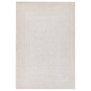 Tappeto stile moderno in viscosa e lana realizzato a mano rettangolare 160 x 230 cm beige chiaro