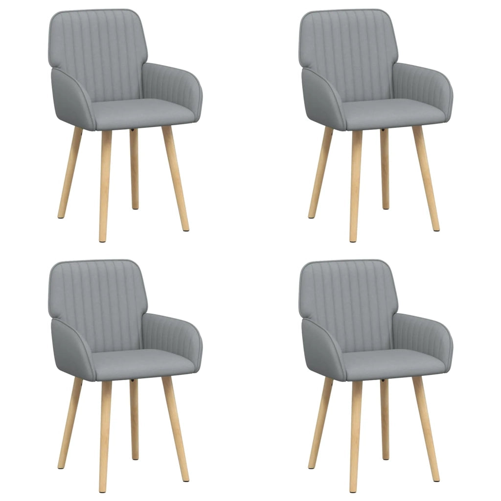 Sedie da pranzo 4 pcs Tessuto Grigio Chiaro 56,5 x 50 x 87,5 cm 3428193