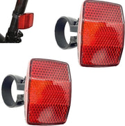 Set di riflettori per bicicletta a due pezzi, riflettore per bicicletta, riflettore per bicicletta impermeabile per sedile posteriore, adatto per manubrio, sella, set di riflettori per bicicletta per la sicurezza in traffico