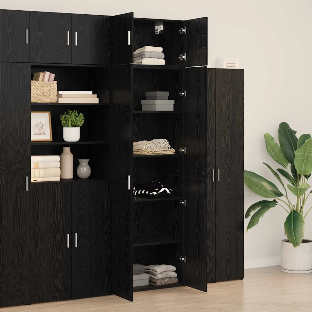 Armadio 3 pz Rovere Nero CFW4928934