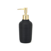 Dispenser nero e oro in poliresina - Serie Elegant