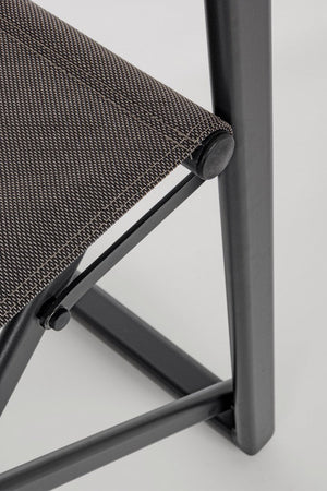 Set 2 Sedie Pieghevoli da Regista 51x54x86 cm in Alluminio Lagun Antracite