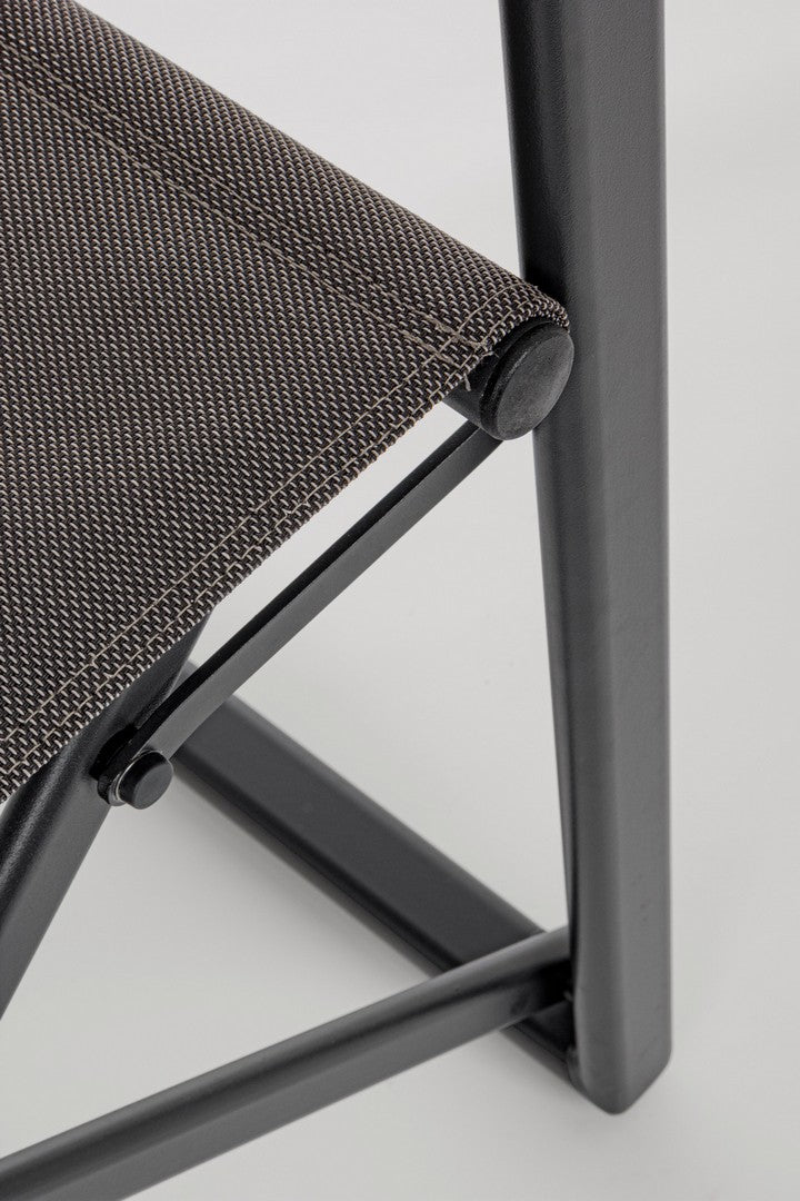 Set 2 Sedie Pieghevoli da Regista 51x54x86 cm in Alluminio Lagun Antracite