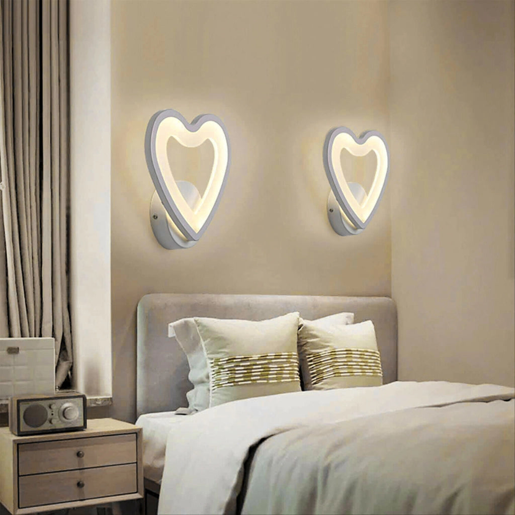 APPLIQUE LAMPADA DA MURO PER INTERNO A PARETE LUCE NATURALE 4000K CUORE CON LED