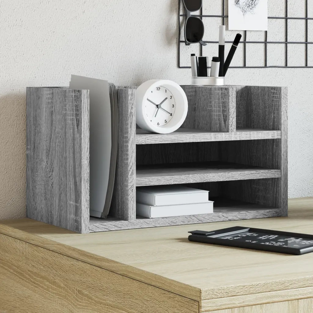 Organizer Scrivania Grigio Sonoma 44,5x24x25 Legno Multistrato CFW3024461