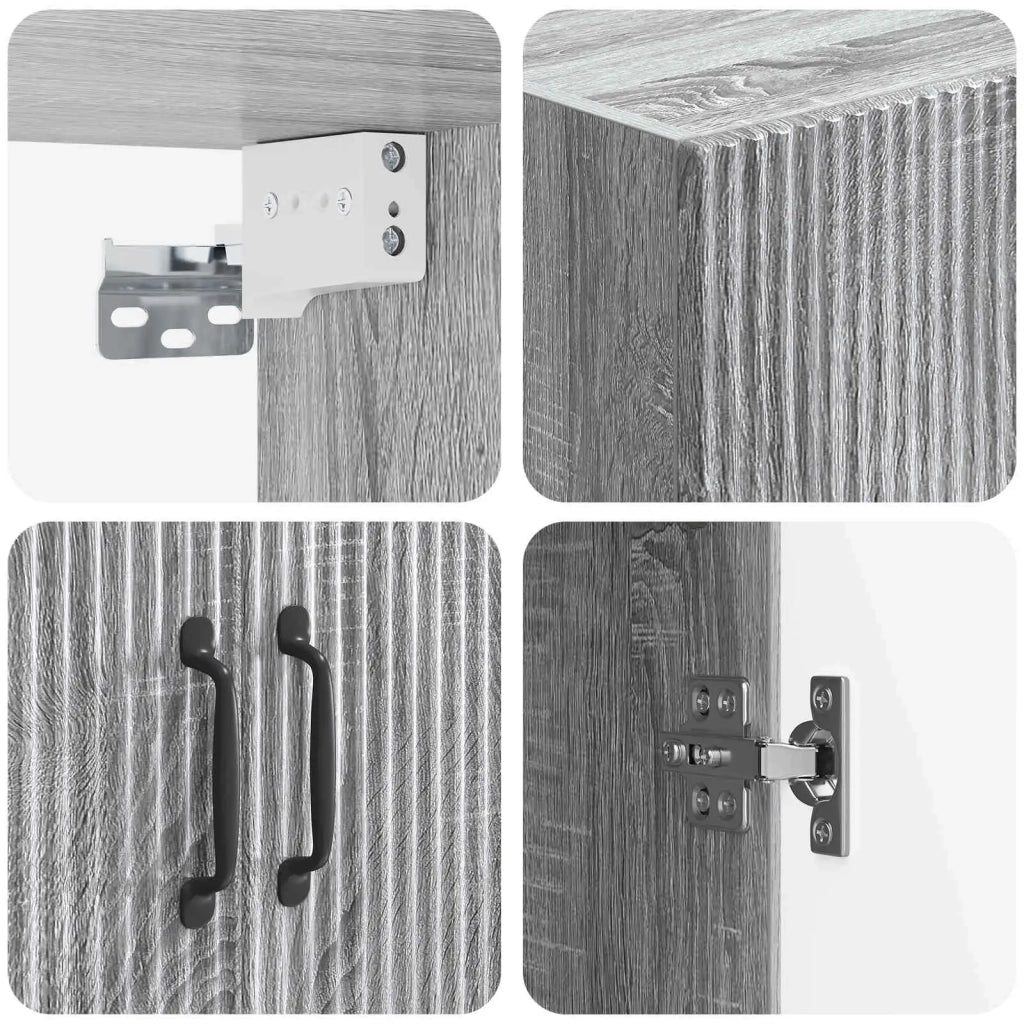 Set di armadi 2 pz Sonoma grigio Legno ingegnerizzato 3416823