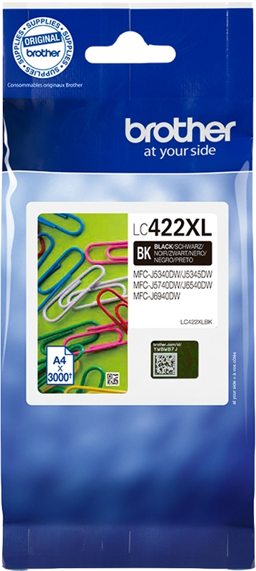 Brother LC422XLBK cartuccia d'inchiostro 1 pz Originale Resa elevata (XL) Nero