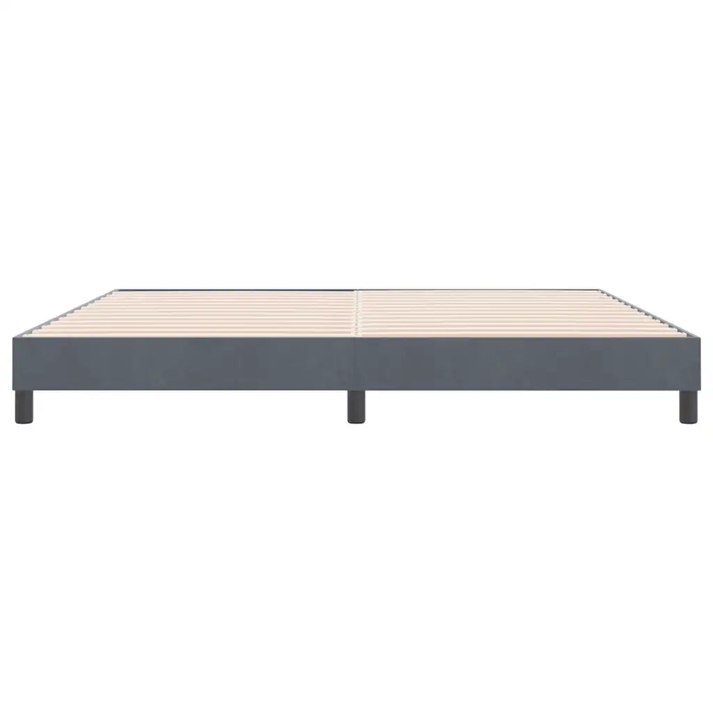 vidaXL Giroletto senza Materasso Grigio Scuro 180x210 cm Velluto