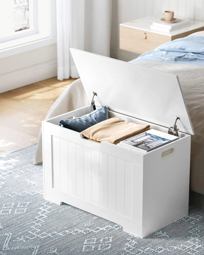 Valora CASSETTIERA CON SEDUTA Cassettiera portaoggetti in truciolato bianco