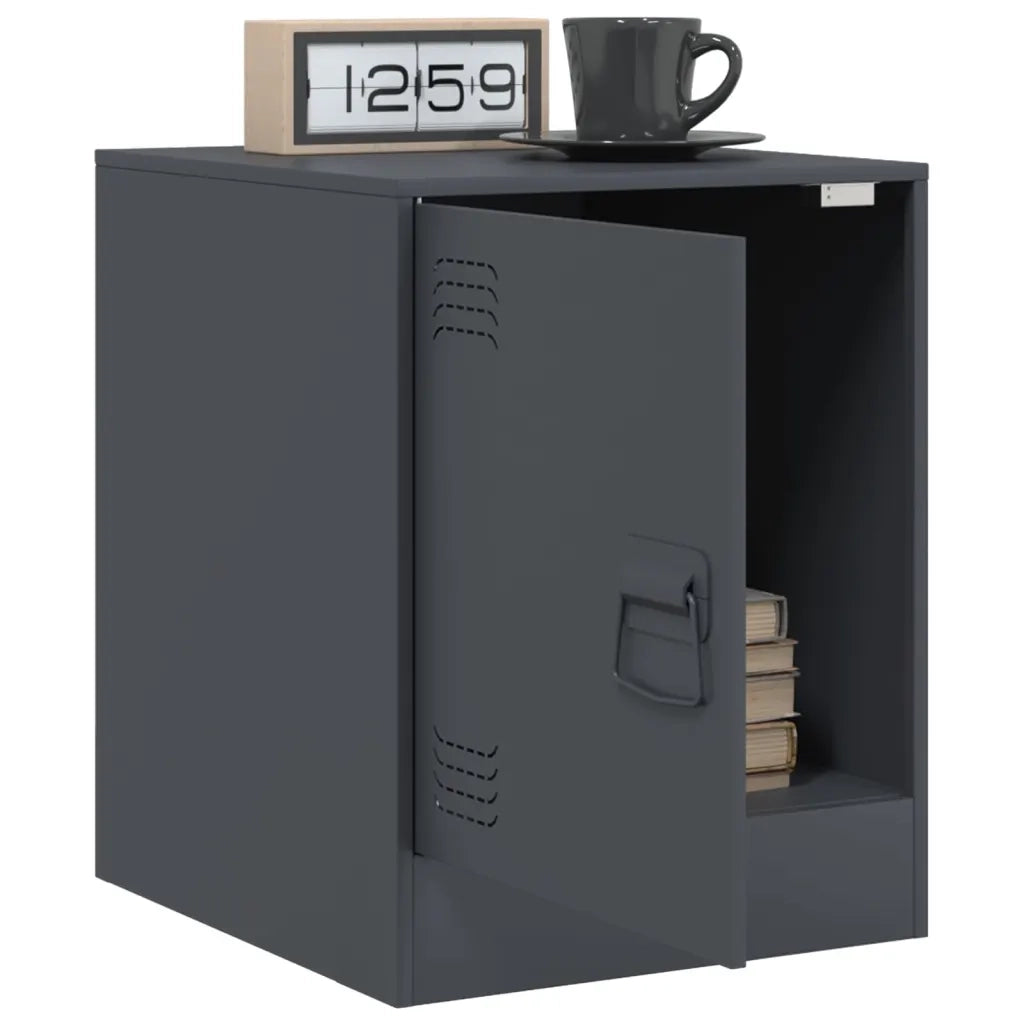 Comodini 2 pz Antracite 34,5x39x44 cm in Acciaio 841612