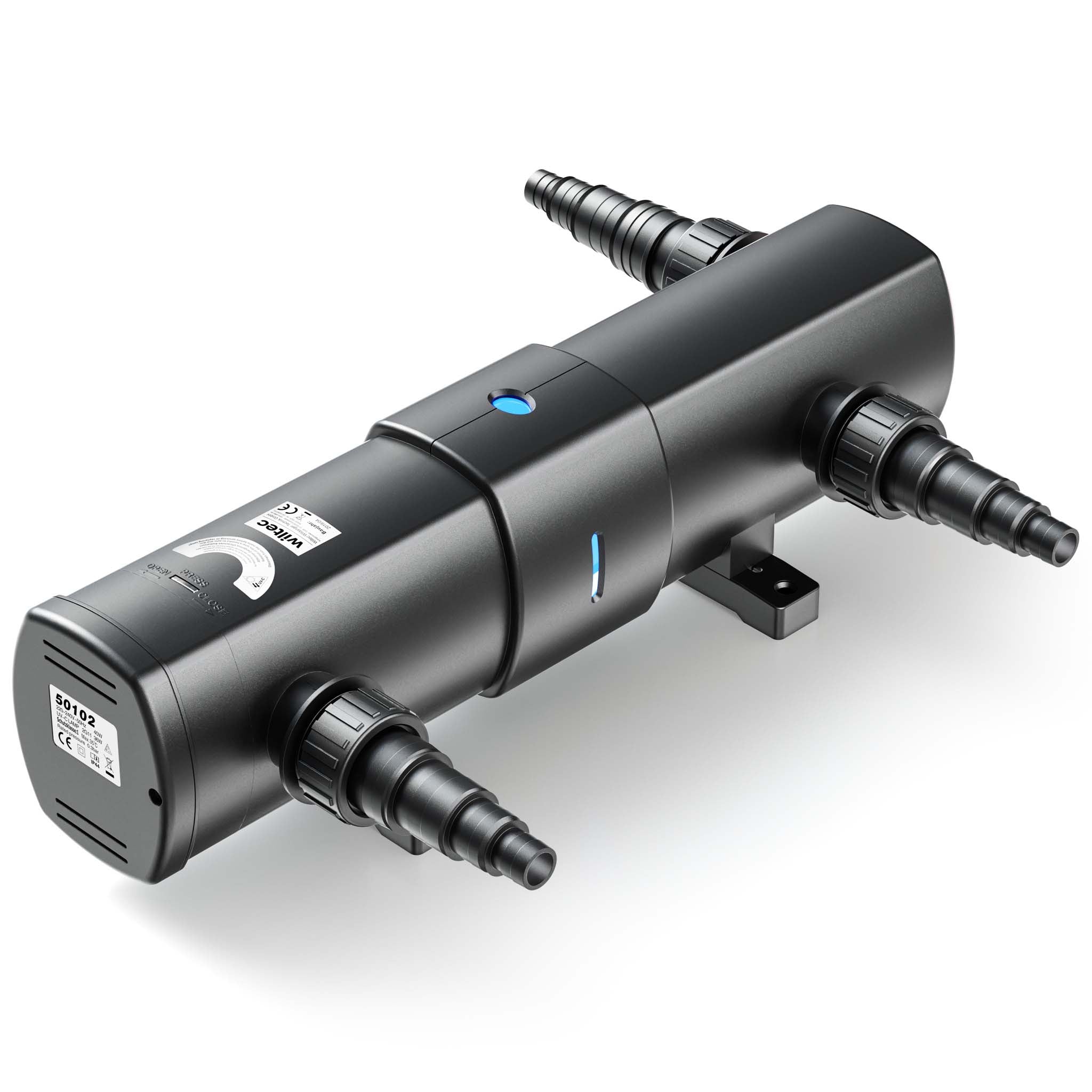 CUV-236 Chiarificatore UVC per laghetto 6000 l/h, Sterilizzatore con lampada 36W