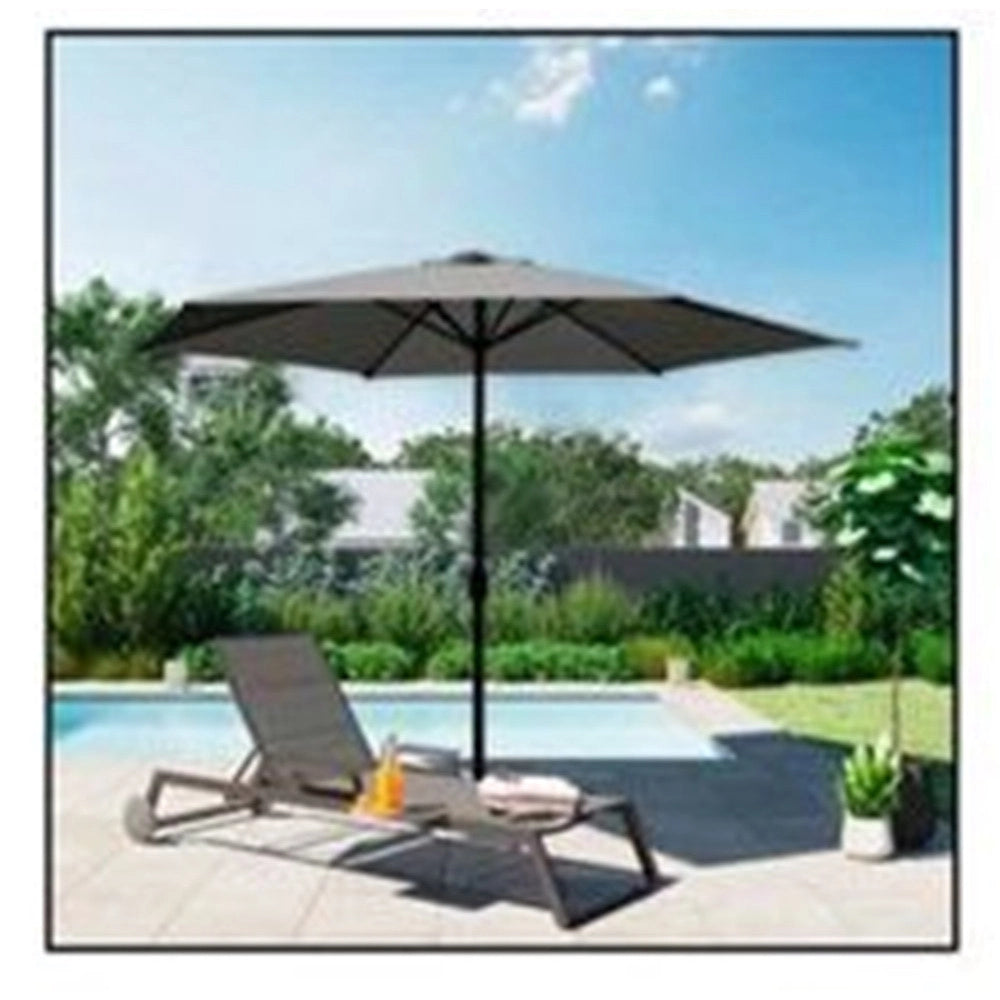 Trade Shop - Ombrellone Da Giardino Grigio Palo Centrale Esagonale Parasole Balcone ø300cm 206422 -