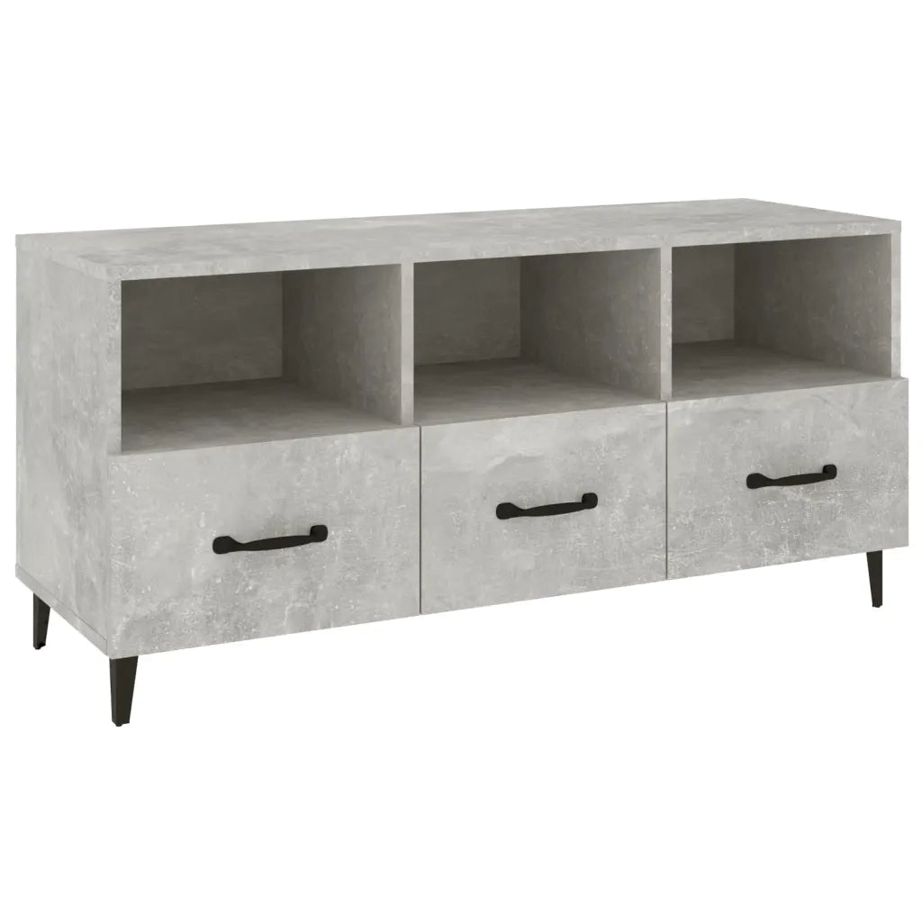 Mobile Porta TV Grigio Cemento 102x35x50 cm Legno Multistrato 812613