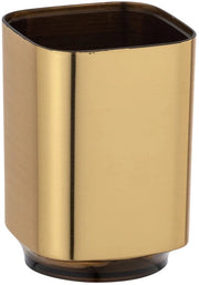 Bacchetta da dentifricio - Design glamour - 1 pezzo - Oro - Plastica - 7x10x7 cm