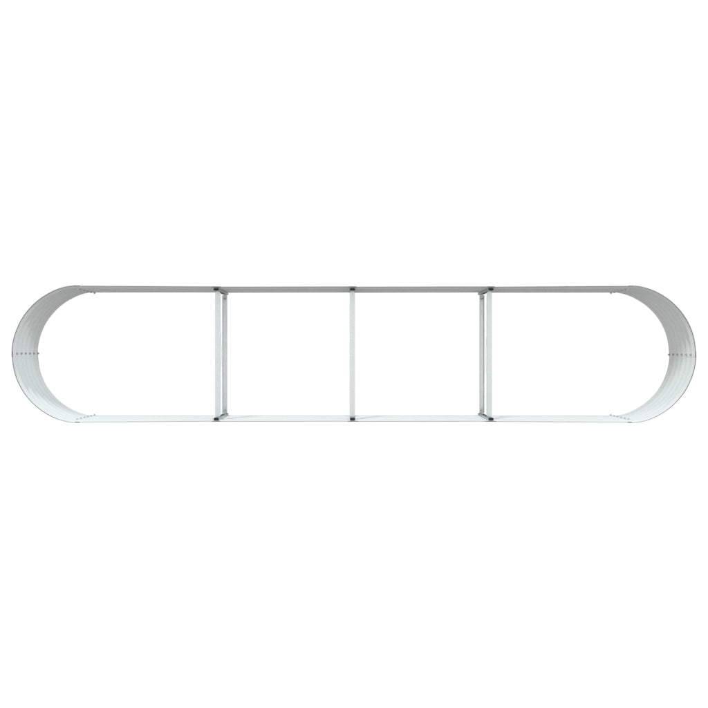 Letto da Giardino Alto Marrone 400x80x44 cm in Acciaio Zincato