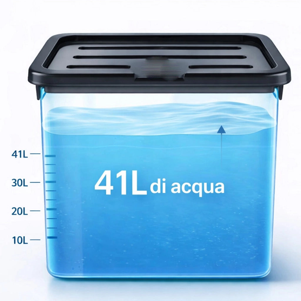 Ventilatore Nebulizzatore Raffrescatore 66 cm con Tanica 41L, 3 Velocità, Altezza 175 cm, 260W 220V