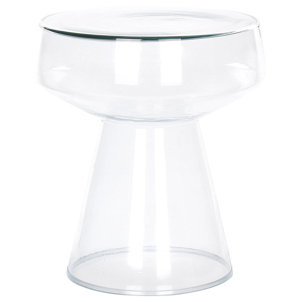 Set di 2 Tavoli da caffè in vetro trasparente moderno di forma ovale design moderno contemporaneo