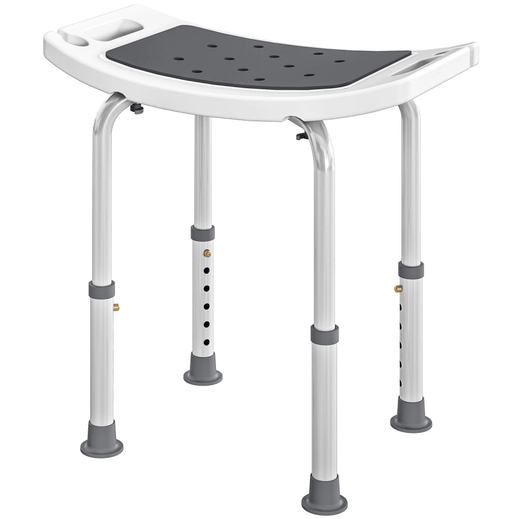 Sgabello da Doccia Regolabile ¨C Zephmum ¨C Grigio Antiscivolo 39-52cm