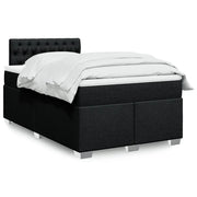 Giroletto a Molle con Materasso Nero 120x200 cm in Tessuto