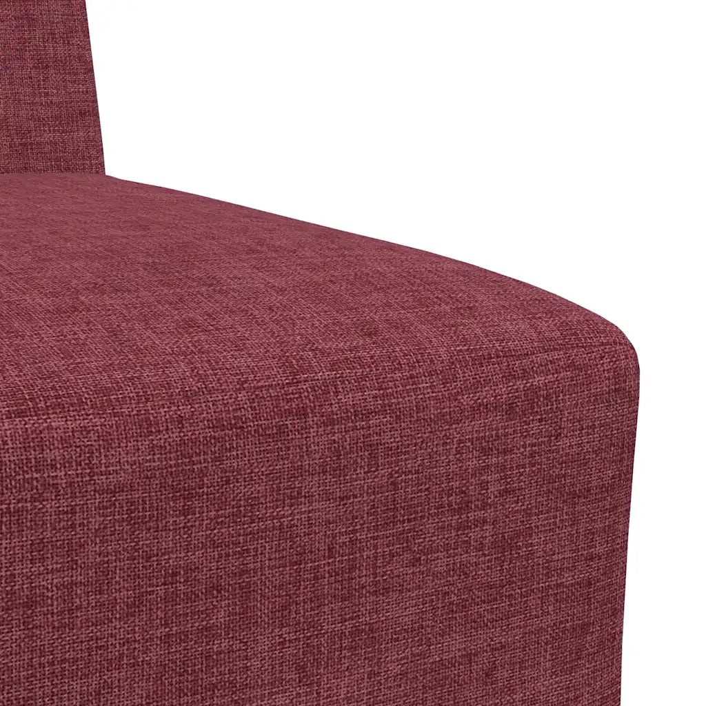 vidaXL Divano componibile senza braccioli rosso vino 55 cm in tessuto