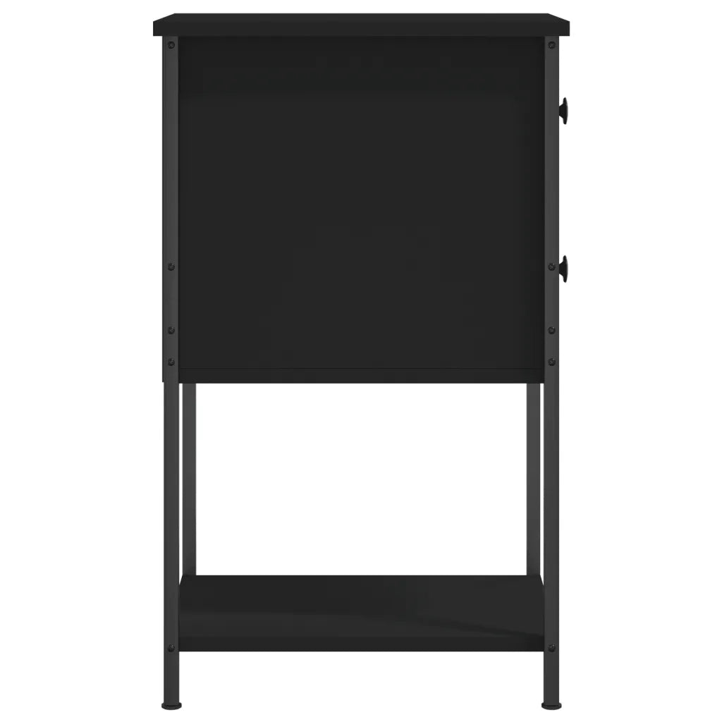 Comodino Nero 32x42x70 cm in Legno Multistrato 826093