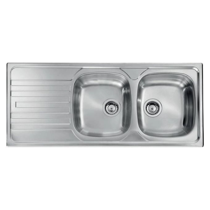 CM Nihal 116x50 2V Lavello ad incasso Rettangolare Acciaio inossidabile