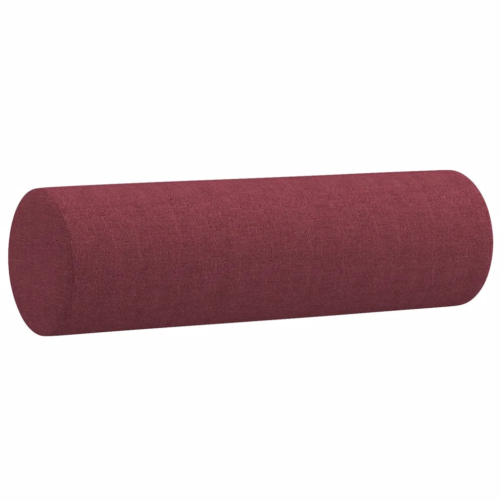 Set di Divani 3 pz con Cuscini Rosso Vino in Tessuto 3201558