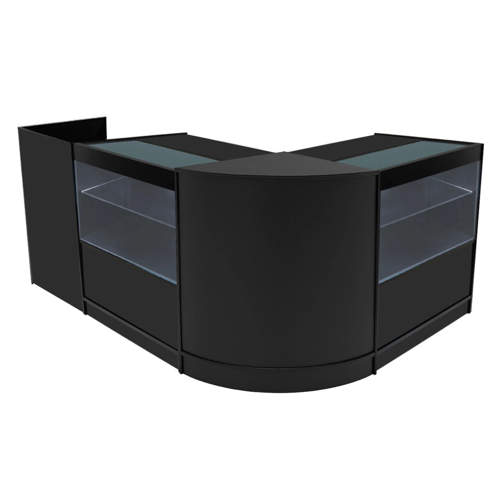 Set Banconi Negozi Nero Phoenix LED C900 CM60 TB60 con Serrature e Vetrina