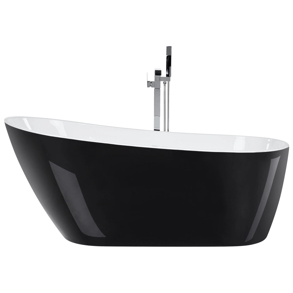 Vasca da bagno freestanding in acrilico sanitario bianco 170 x 78 cm stile moderno contemporaneo