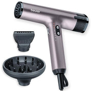 Beurer Asciugacapelli HC 100, Phon Potente da 1700 W per un'Asciugatura Rapida e Delicata e Acconciatura Precisa, 4 Livelli di Temperatura e Ventola, Bocchetta per Styling e Diffusore