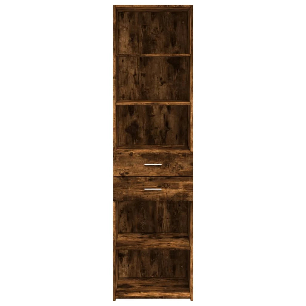 Buffet credenza cassettiera mobiletto mobile contenitore organizer cucina soggiorno salotto alto 50 x 42,5 x 185 cm legno ingegnerizzato marrone 02_0033368