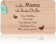 Piattaforma da colazione per regalo per madre | Piattaforma per snack personalizzata | Regali per madre in quercia | Ideale idea regalo per la Festa della Mamma, compleanni e Natale