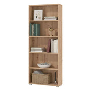 Biblioteca Urgnano, Libreria 4 Ripiani, 70x24.5x176.5h cm Marrone Rovere Nodi