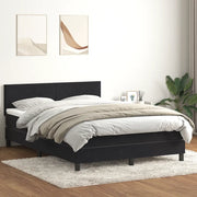 Letto a Molle con Materasso e LED Nero 160x210 cm in Velluto 3316697
