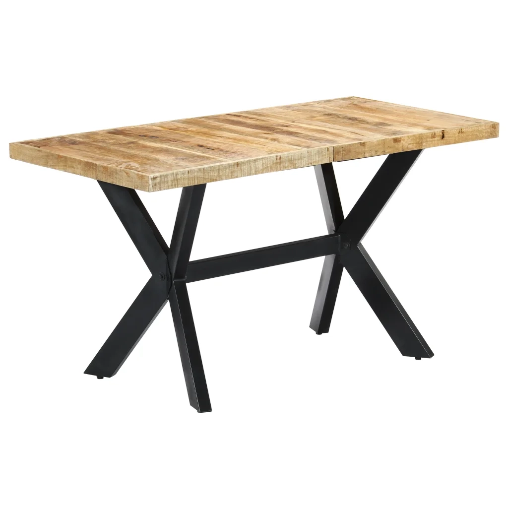 Tavolo da Pranzo | Tavolo da cucina 140x70x75 cm in Legno Massello di Mango Grezzo