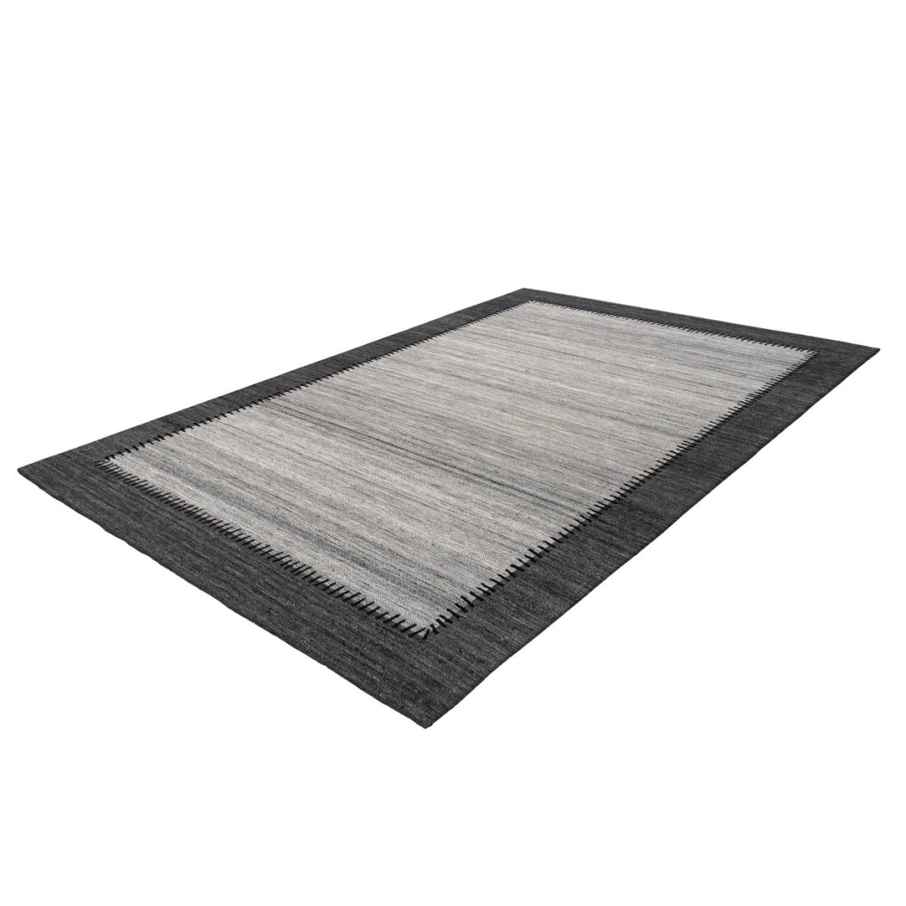 Tappeto Phoenix 300 in Lana Grigio e Antracite 200x290 cm