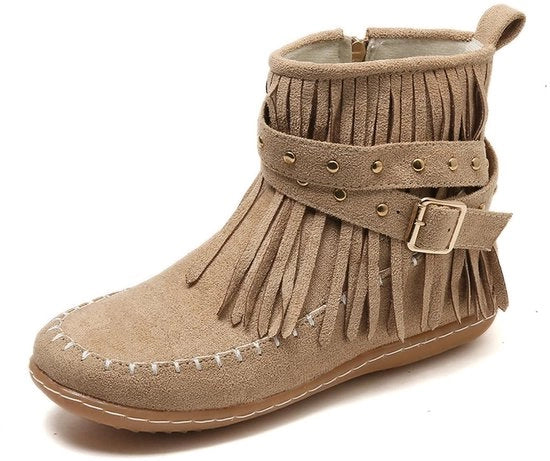 Stivali da donna - forma rotonda - chiusura laterale - tacco basso - stile casual/moda - imitazione suède/sintetico gomma