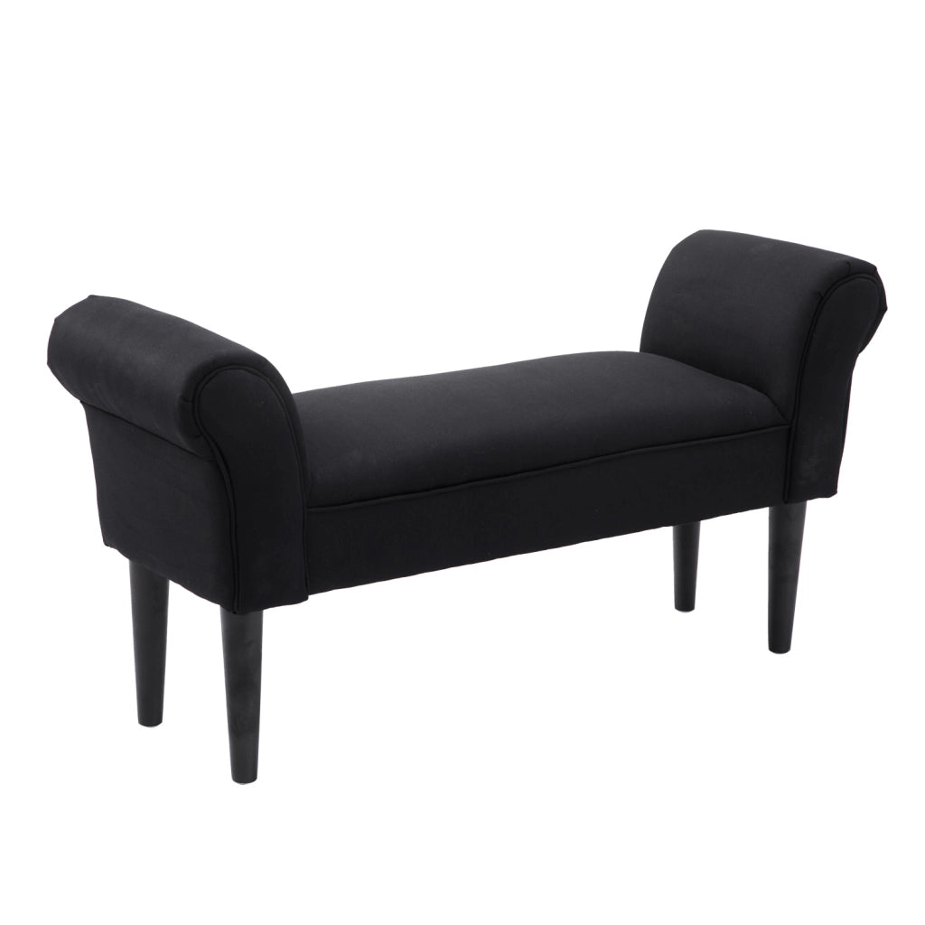 Panca imbottita con contenitore ¨C Xylo ¨C Nero, 102x36x51 cm