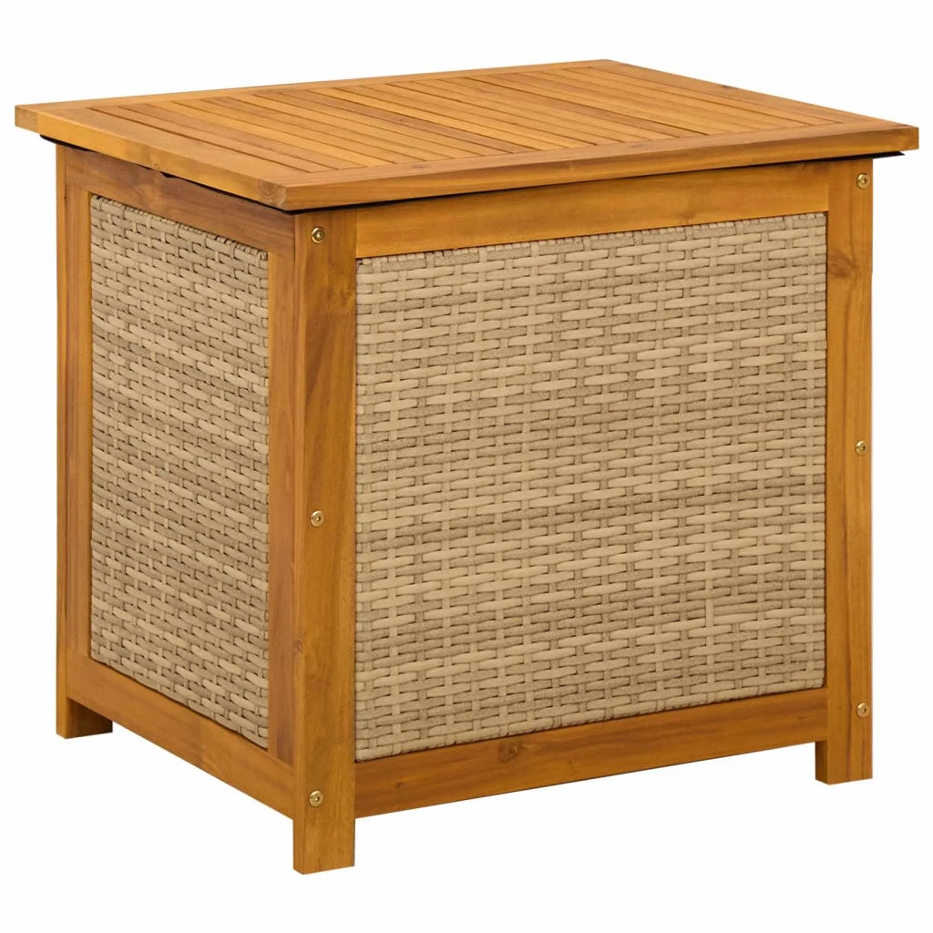 Scatola di Stoccaggio per Giardino 185 L 60 x 50 x 56 cm Beige 42002718