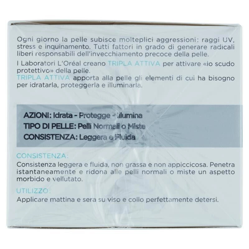 L'OREAL PARIS CREMA TRIPLA ATTIVA PELLI NORMALI E GRASSE DA 50 ML