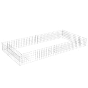 Aiuola rialzata in gabbione di acciaio zincato 200 x 100 x 20 cm Argento 02_0039893