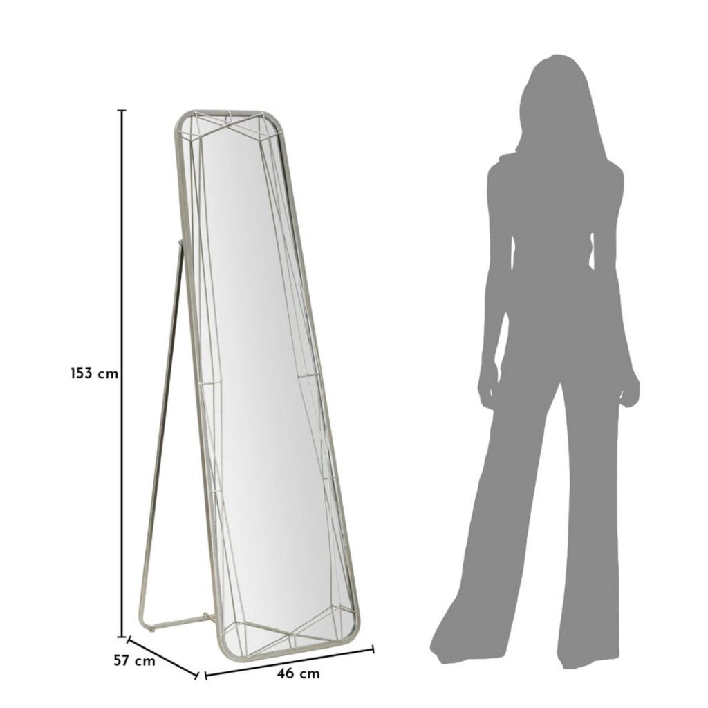 Specchio da Terra VKH1051, Grigio, Vetro, 46x2x153 cm