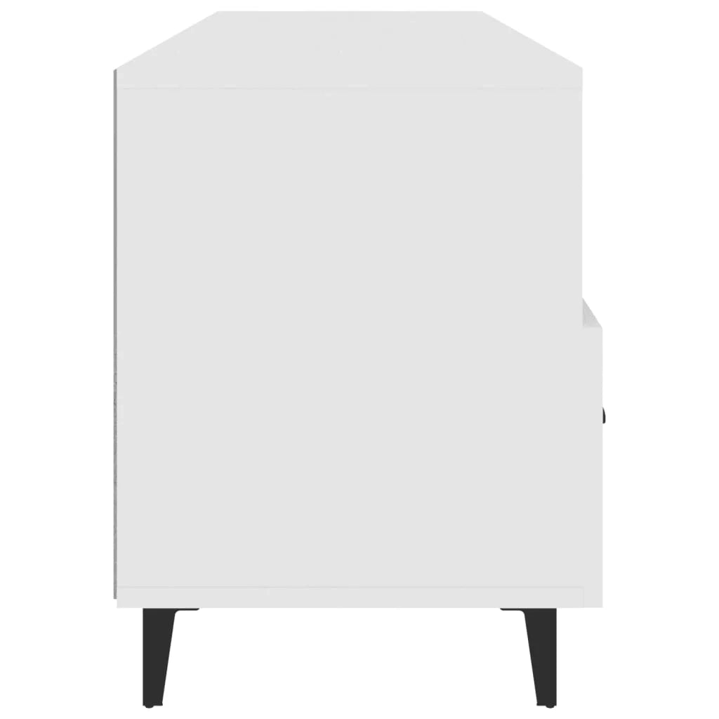 Mobile TV multimediale mensola TV credenza mobile TV sala da pranzo soggiorno camera da letto 102 x 35 x 50 cm legno ingegnerizzato bianco 02_0025576